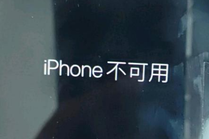 城区苹果服务网点分享锁屏界面显示“iPhone 不可用”如何解决 